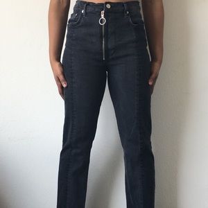 🖤 HIGH WAISTED ZARA O RING BLACK SKINNY JEANS🖤